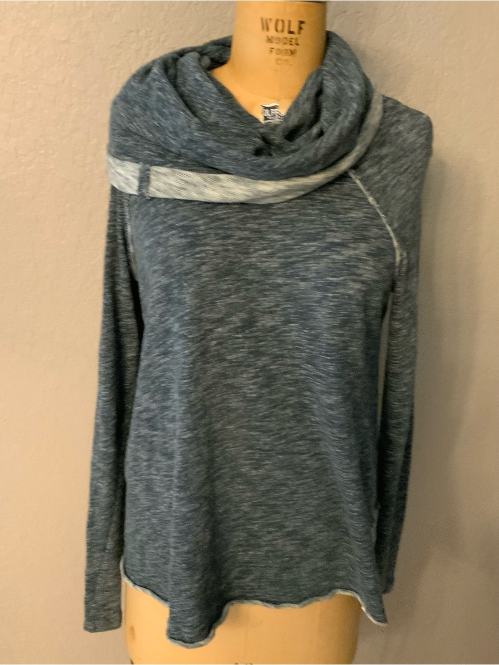 Free People Beach Cocoon Cowl Pullover, Charcoal Gray, Women’s M, Beachy Boho